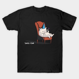 Lazy Cat Party Time T-Shirt